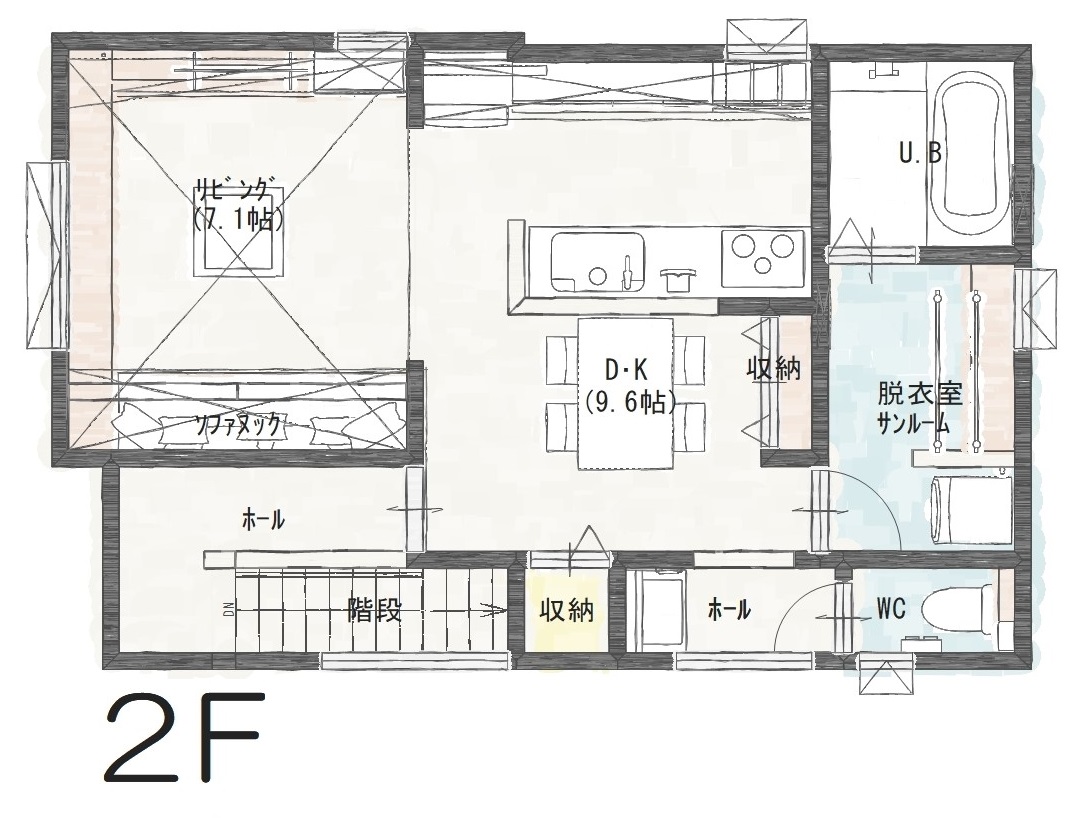 駒ヶ根市Ｄ　建売住宅　2,657万円 見取り図：２階