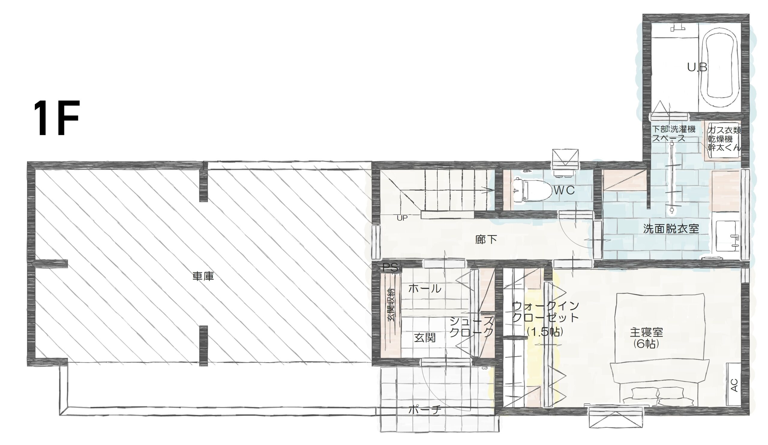 江南区五月町Ｄ　 建売住宅　3,748万円 見取り図：１階