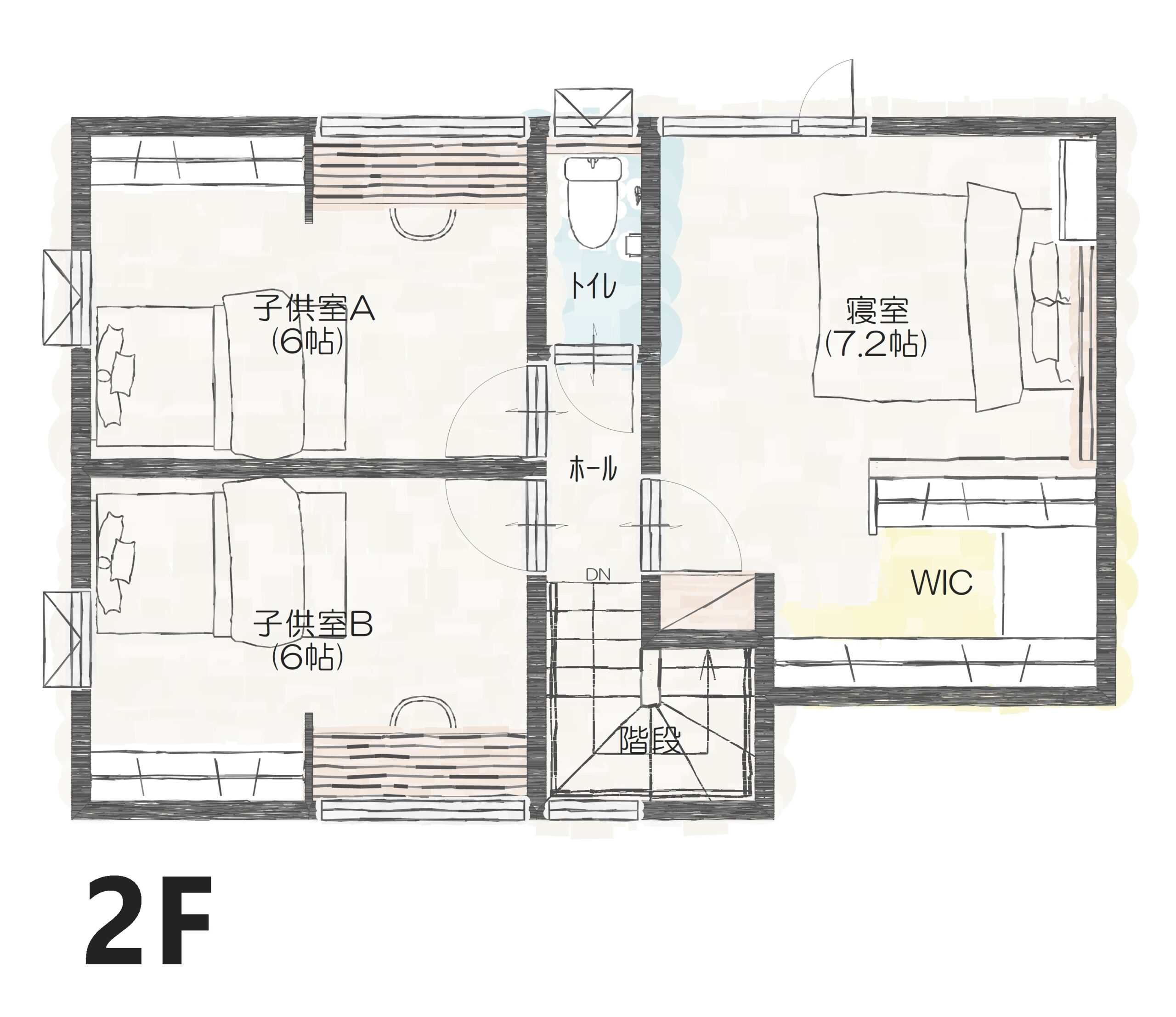 長岡市上除町Ａ　建売住宅　3,216万円 見取り図：２階
