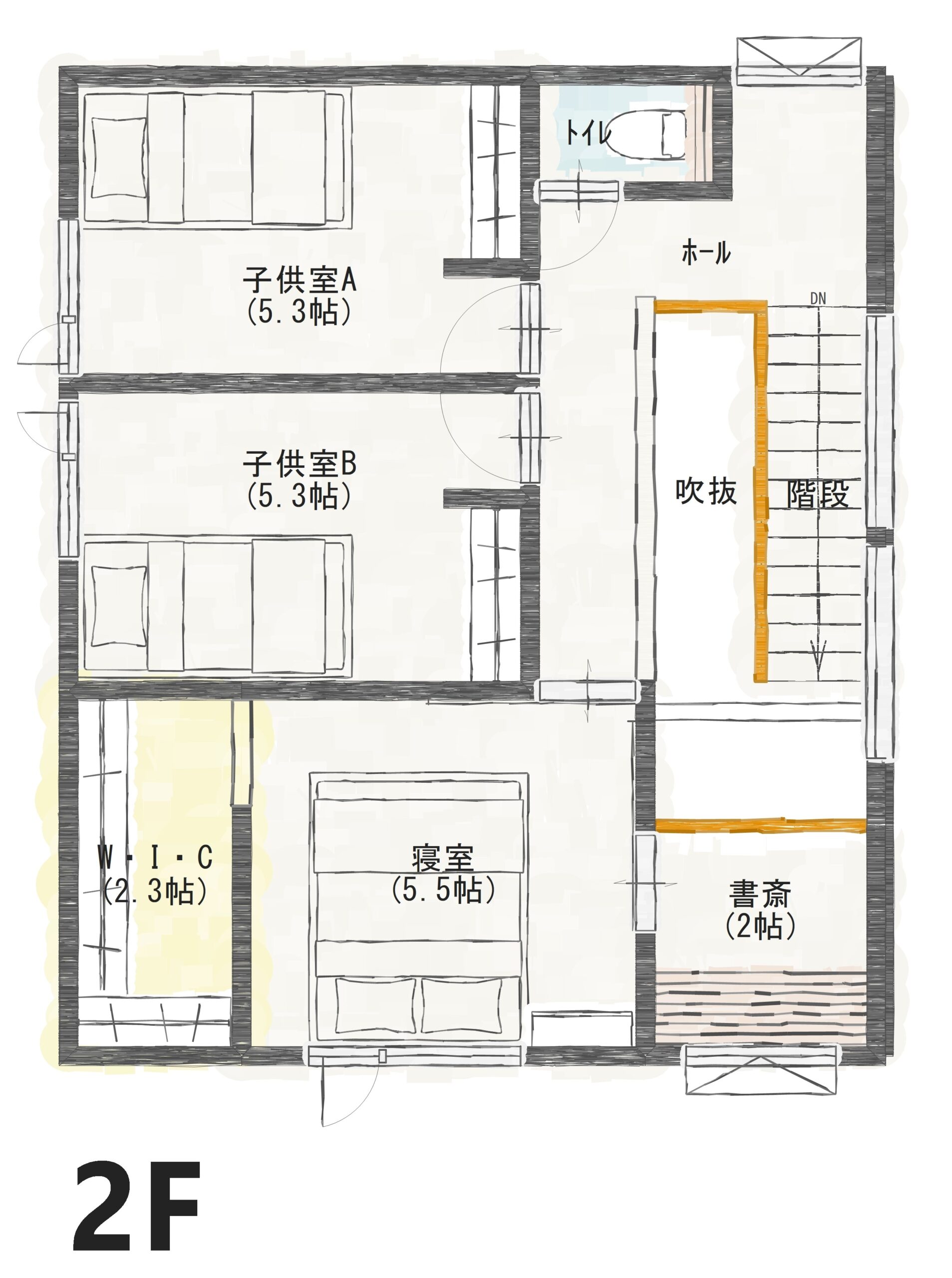 西区ときめき西Ｇ　建売住宅　3,880万円 見取り図：２階