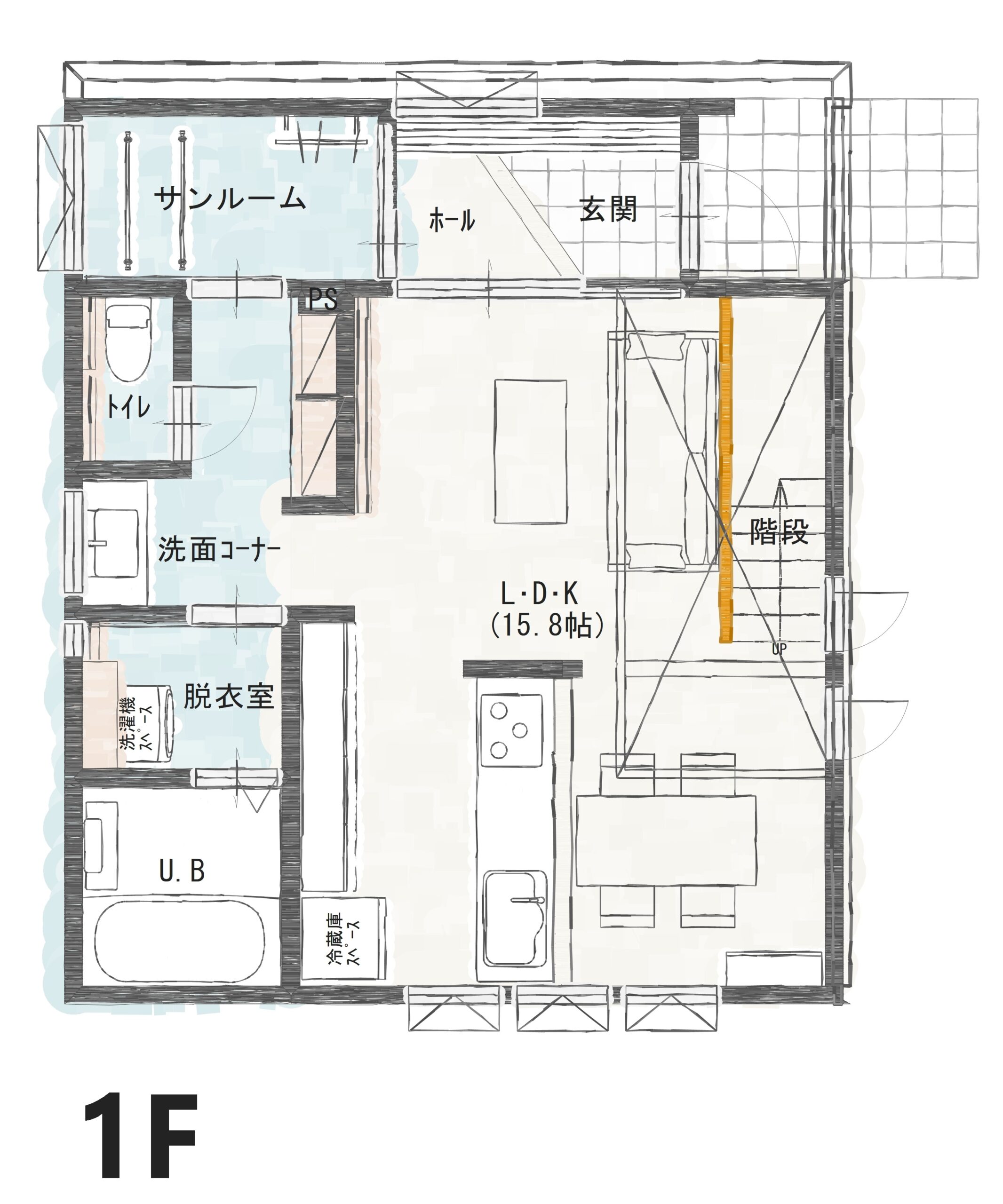西区ときめき西Ｇ　建売住宅　3,880万円 見取り図：１階