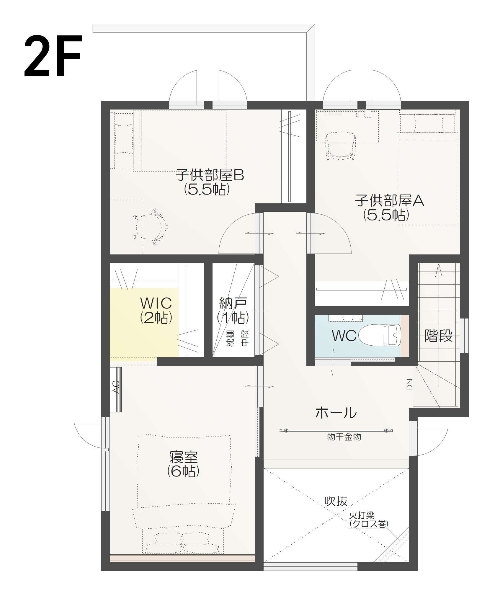 長野市浅川Ａ　建売住宅　3,970万円 見取り図：２階