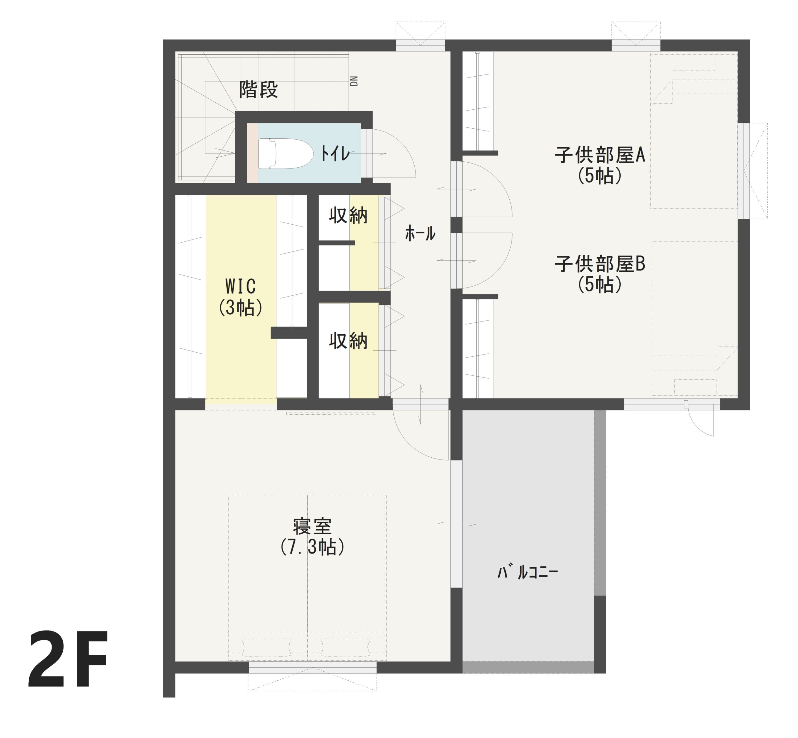 太田市新田木崎町Ａ　建売住宅　3,560万円 見取り図：２階