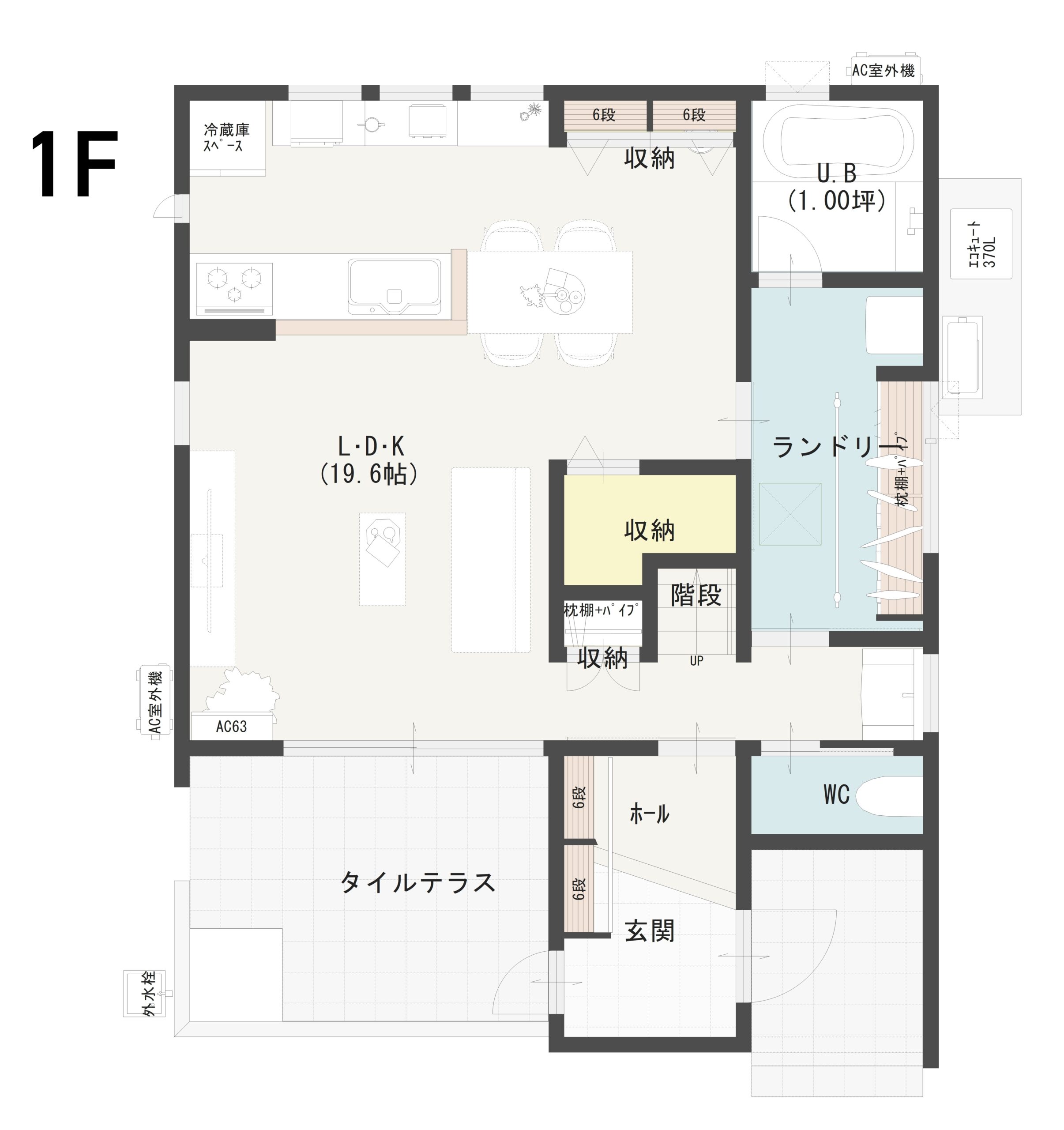 西蒲区巻Ｂ　建売住宅　3,280万円 見取り図：１階
