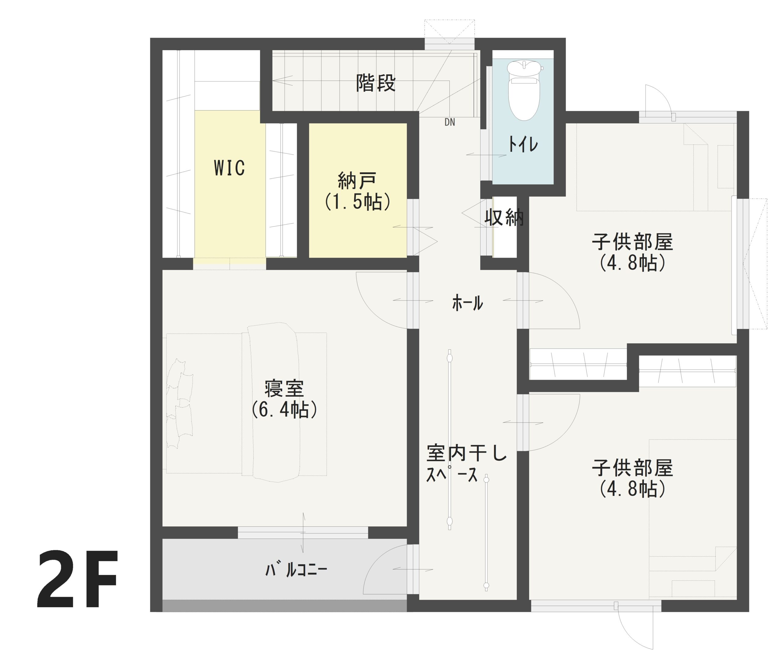 太田市新田木崎町Ｃ　建売住宅　3,690万円 見取り図：２階