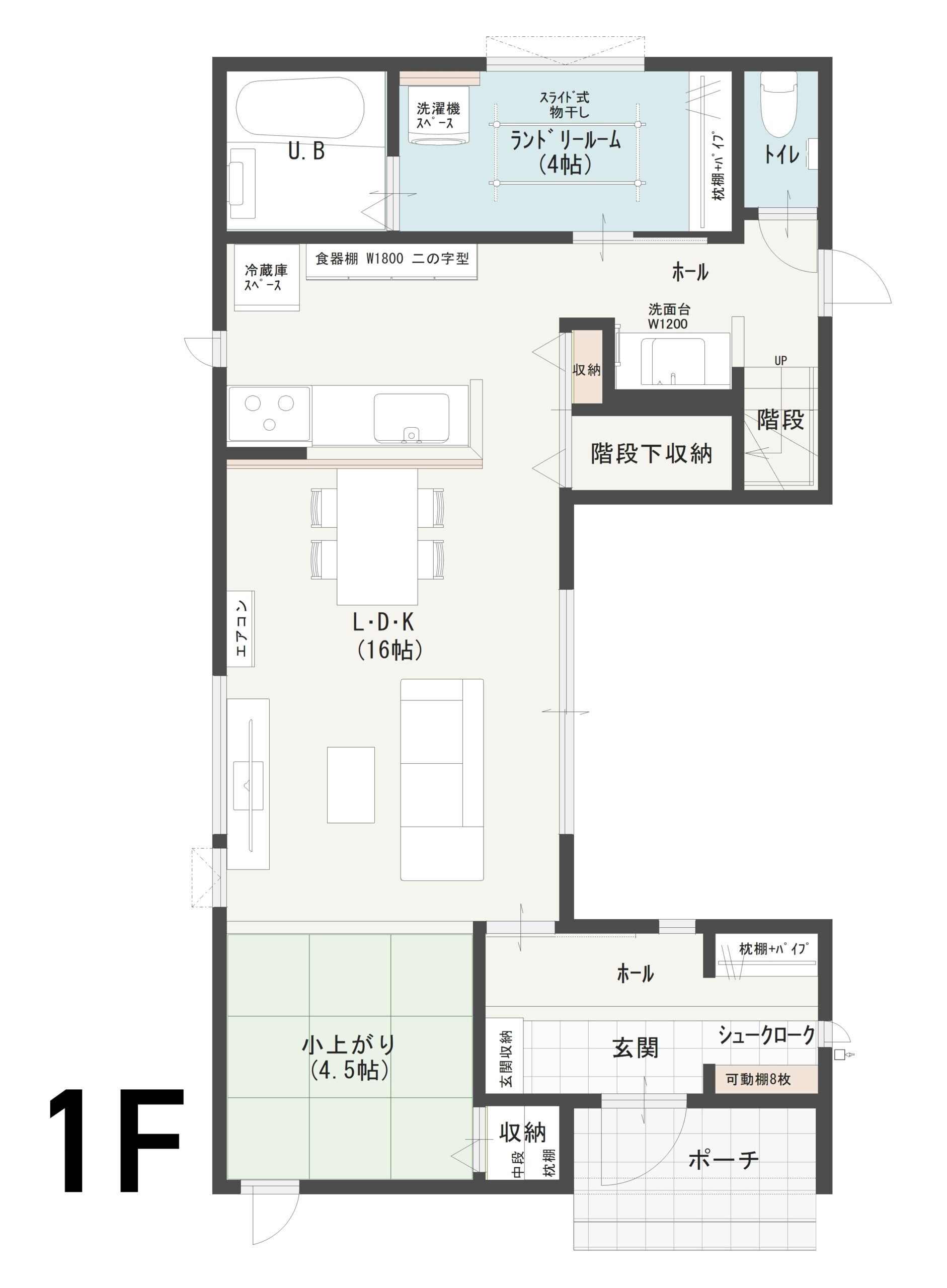 福井市開発Ｃ　建売住宅　4,080万円 見取り図：１階