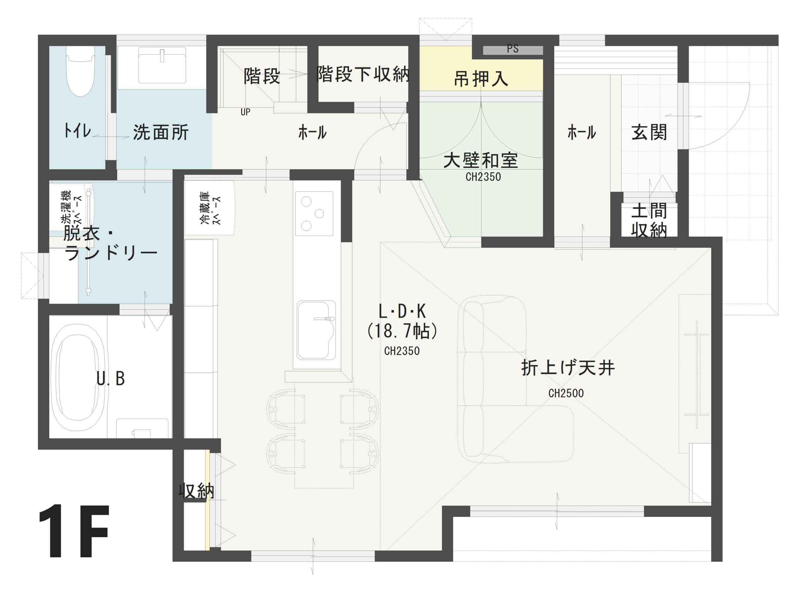 太田市新田木崎町Ｃ　建売住宅　3,690万円 見取り図：１階