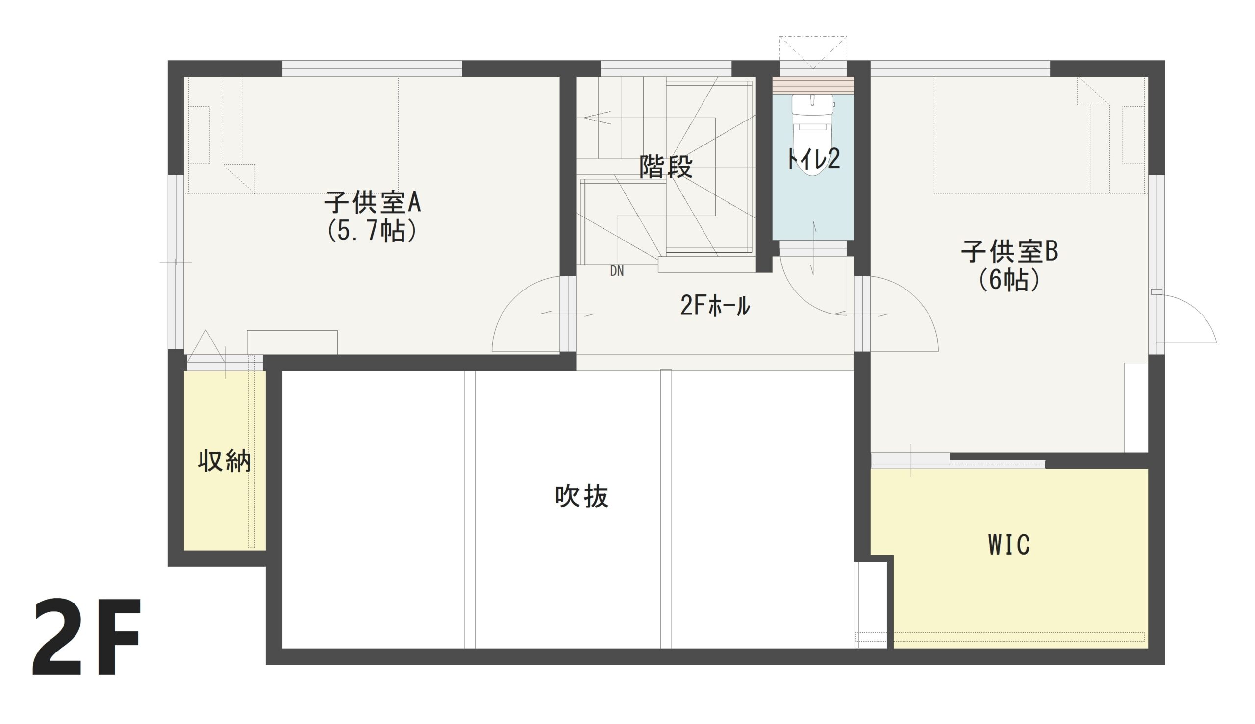 千曲市杭瀬下Ａ　建売住宅　3,780万円 見取り図：２階