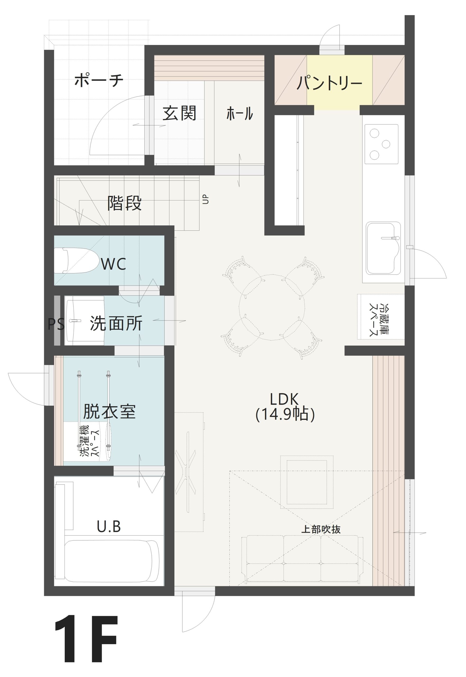 西区ときめき西Ｆ　建売住宅　3,735万円 見取り図：１階